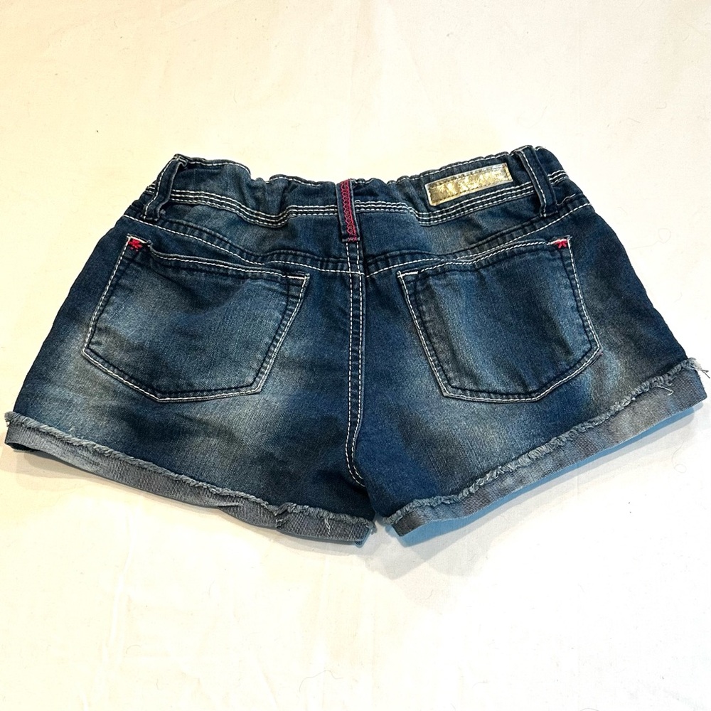 Tommy Bahama Girls Distressed Blue Denim Shorts Size 7 - Picture 3 of 5